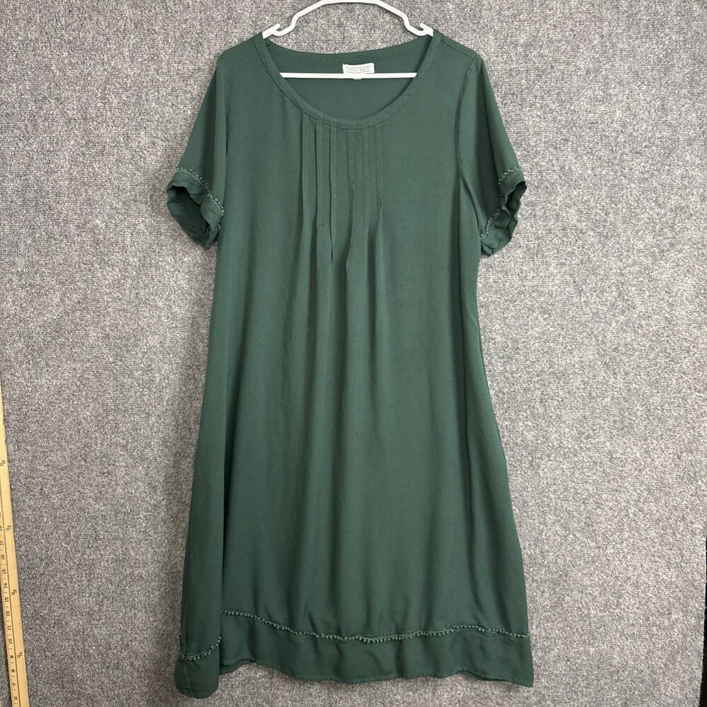 Sweet Salt  Dress Midi  Womens Size 12 Green Casual Modest Pleated Aline